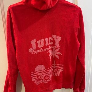 Juicy Couture red zip up hoodie - barely worn